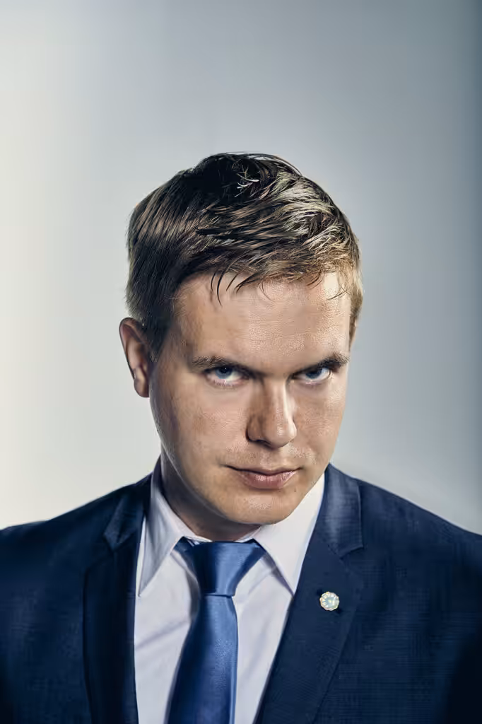 Miljöpartiets Språkrör Gustav Fridolin för magasinet Fokus