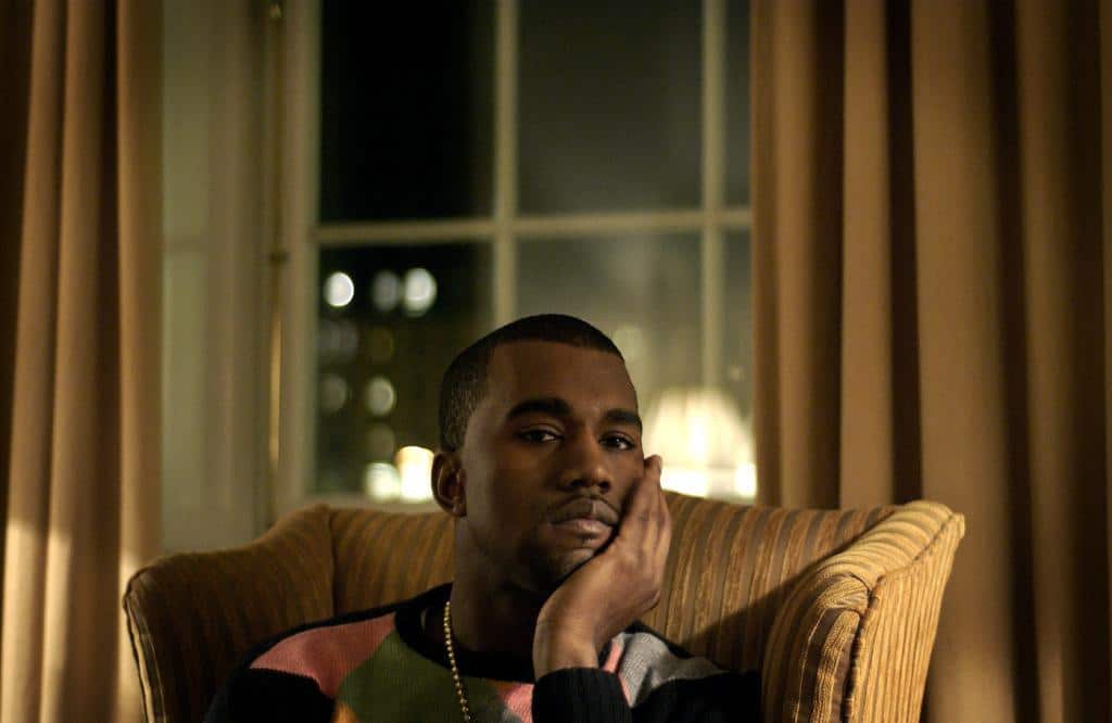 Portrait of hiphop artist Kanye West