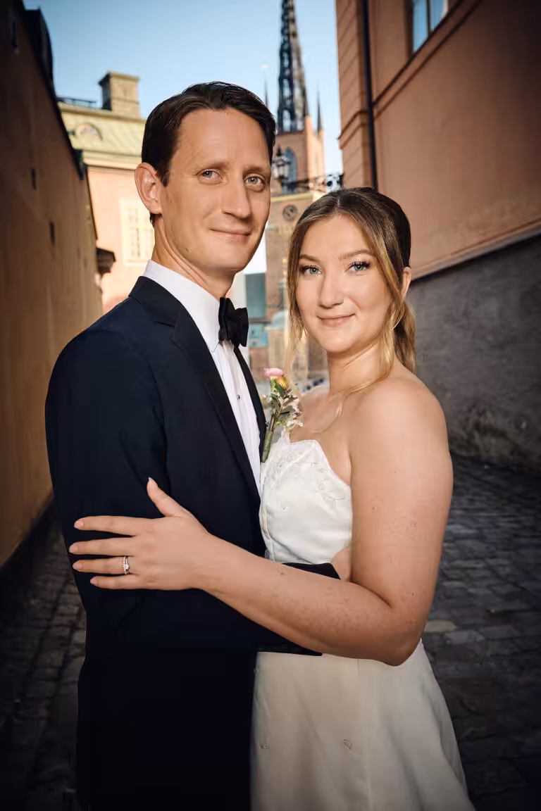 Bröllopsbild tagen i Stockholm