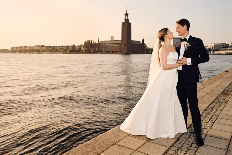 Bröllopsbild tagen i Stockholm