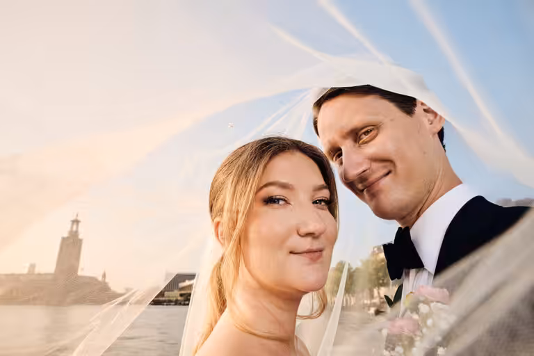 Bröllopsbild tagen i Stockholm