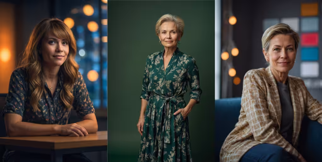 Posering framför kameran som kvinna