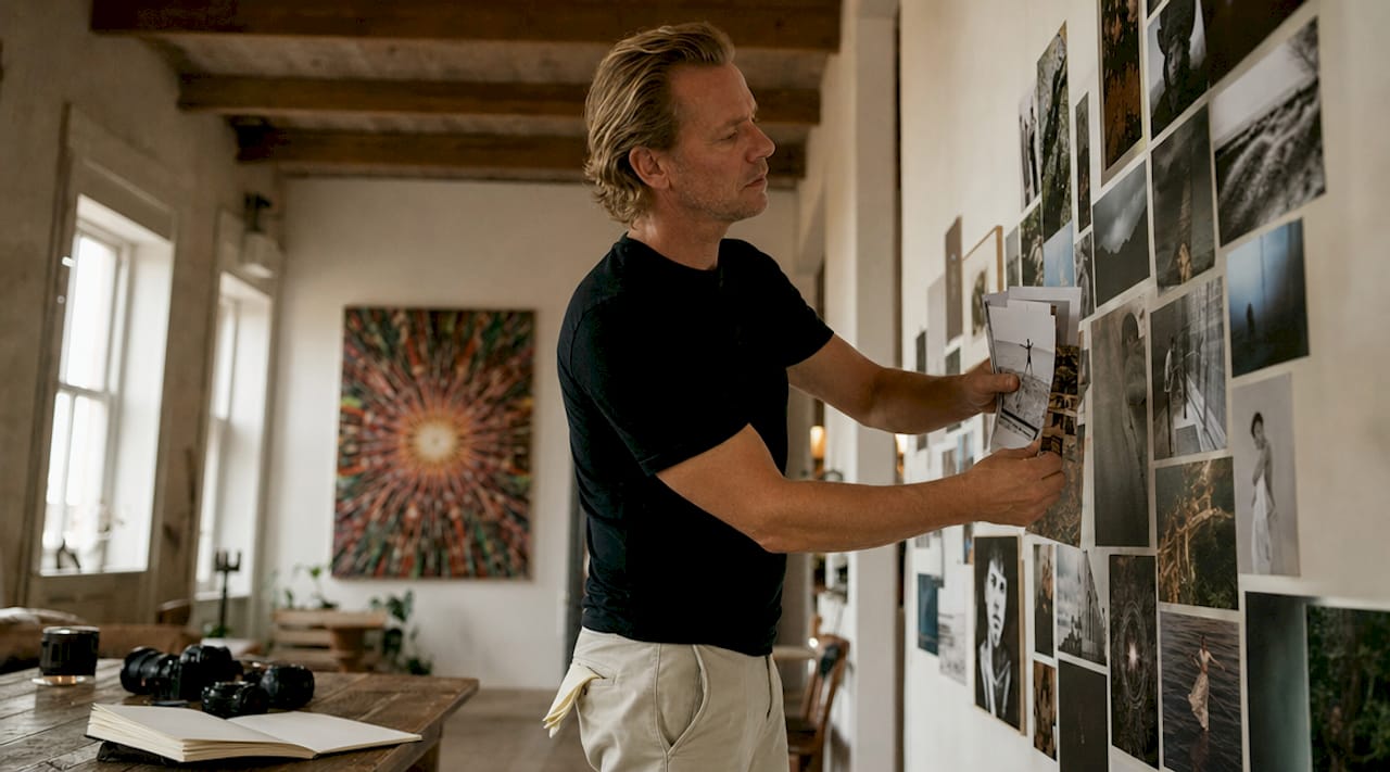 Fotografen samlar inspiration och bygger upp en moodboard med bildreferenser.