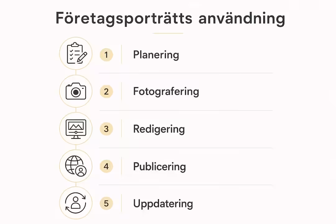 Så här går det till – en översikt över stegen i vår process för företagsfotografering