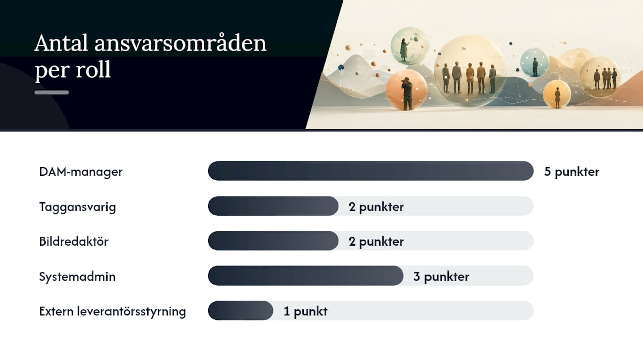 Vem ansvarar för vad i ett DAM-system? — overview diagram