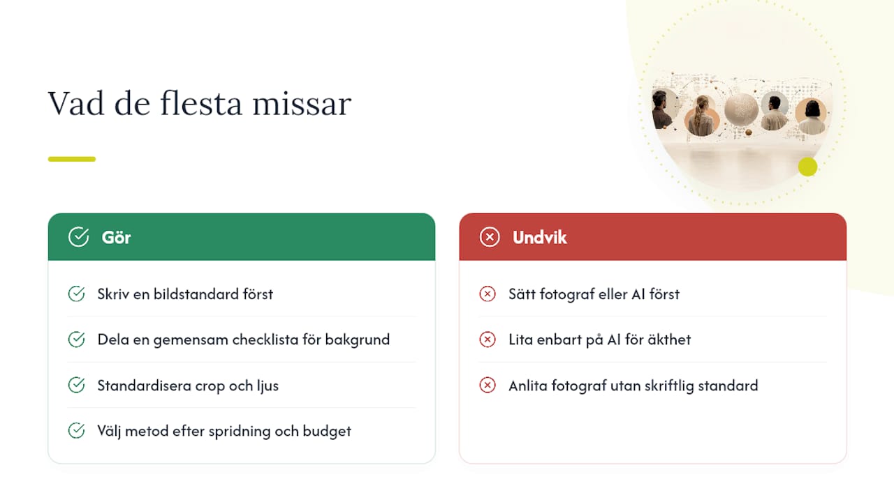 Vad de flesta missar med enhetliga porträtt — overview diagram
