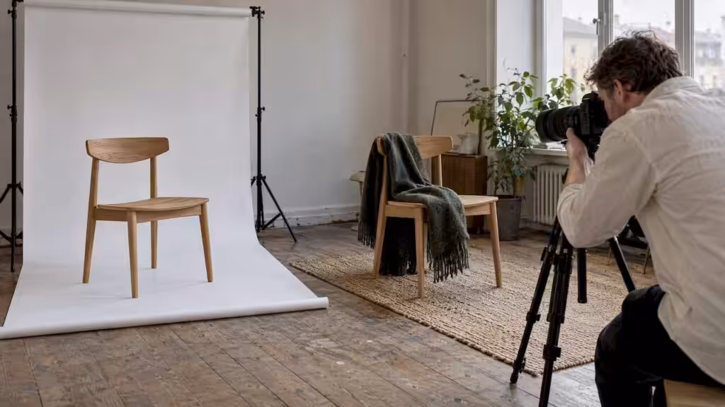 Två stolar med skilda designstilar